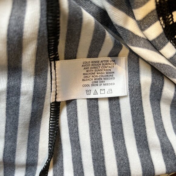 Coolibar Size 3X Black White Stripe Top 50+ Sun Protection Pullover Long Sleeve - Picture 8 of 8